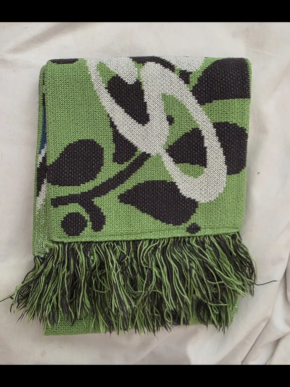 NOWT-Unisex  Adidas Seattle Sounders Green Graphic Logo Scarf